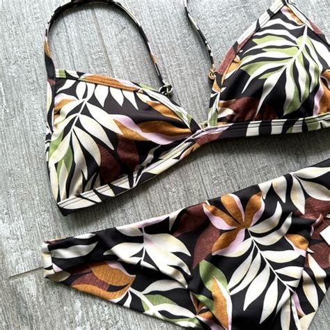 Billabong Swim Billabong Tales From The Tropics Ceci Triangle Tanga Bikini Set Poshmark