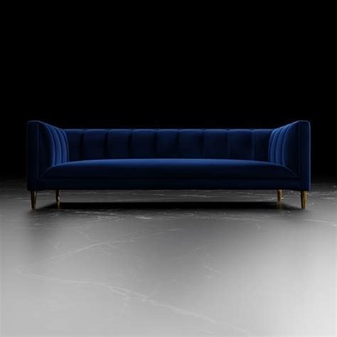 Tufted Living Room Sofa 3 Seater 3D model | CGTrader