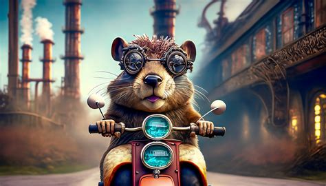 Beaver Cartoon Steampunk Free Stock Photo Public Domain Pictures