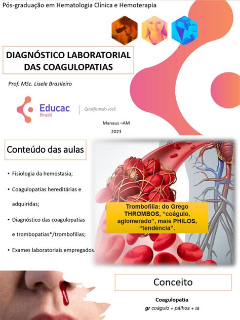 Coagulopatia O Que É - Diagnóstico de Coagulopatias e Hemostasia | PDF | Hemostasia | Endotélio