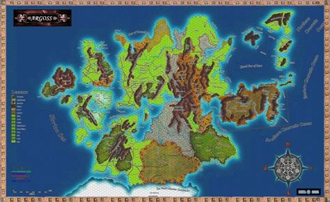 Ansalon dragonlance / Krynn Map in PNG Format W/ Numbered Hexes AD&D ...