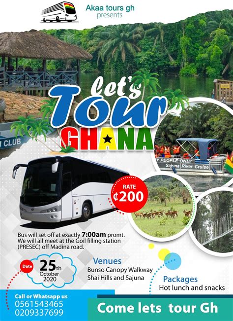 Tour Ghana Flyer Creative Advertising Design Church Graphic Design