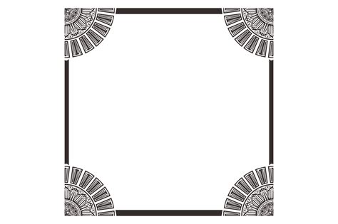 Black Mandala Ornament Frame Border 12085550 Png