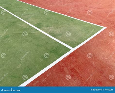 Red Clay Tennis Court Lines Score Boundary Game Sports Playing Game