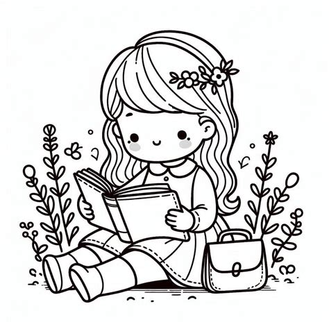 Desenho De Leitura Para Colorir