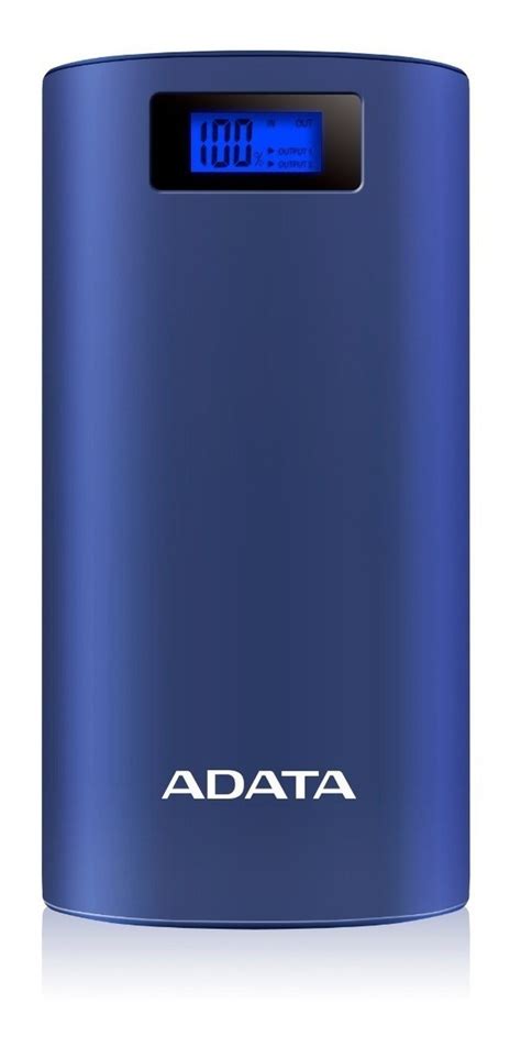 Adata Power Bank Bateria Portatil P D Azul Mar Mah Env O Gratis