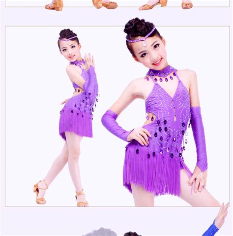 Высококачественное детское платье для латинских танцев для выступлений ...