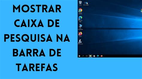 Mostrar Caixa De Pesquisa Novamente Na Barra De Tarefas Do Windows