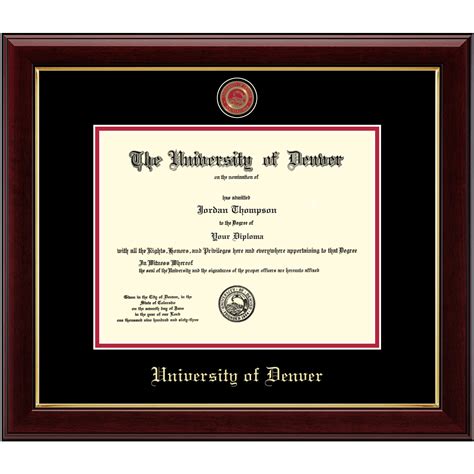 Masterpiece Medallion Diploma Frame In Gallery University Of Denver