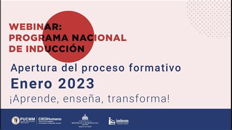 Programa Nacional De Inducci N Apertura Proceso Formativo