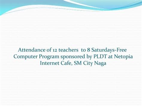 Attendance Of 12 Teachers