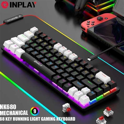 Inplay Key Wired Mechanical Hot Swap With Red Switch Gaming Keyboard For Pc Laptop