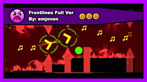 Geometry Dash Frontlines Full Ver By Emjoven All Coins 100 Complete