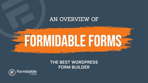 Formidable Forms Overview The Best Wordpress Form Builder Youtube