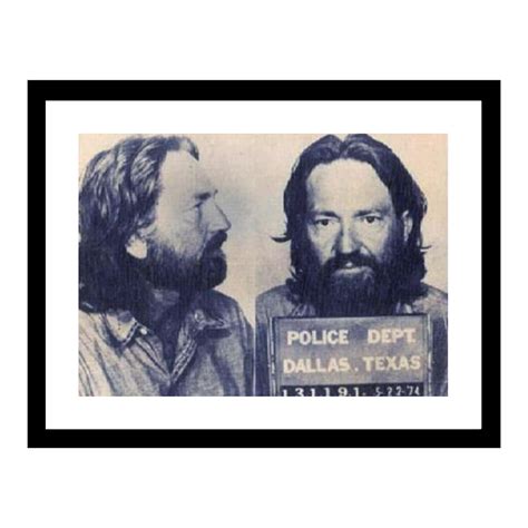 Willie Nelson 1974 Complete Mugshot Collage - Iconic Mugshots - Touch