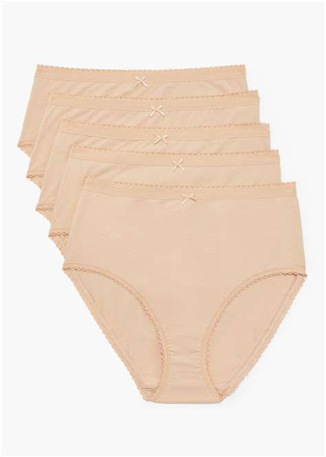Shop Plus Size Pack Cotton Solid Briefs Nude Taking Shape NZ