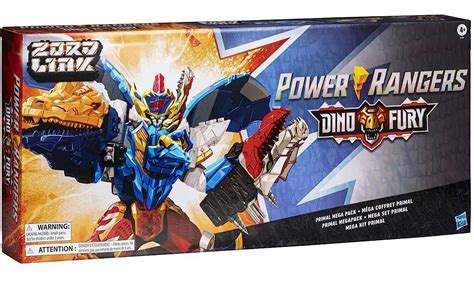 Power Rangers Dino Fury Primal Mega Pack T-Rex Champion Zord, Mosa ...