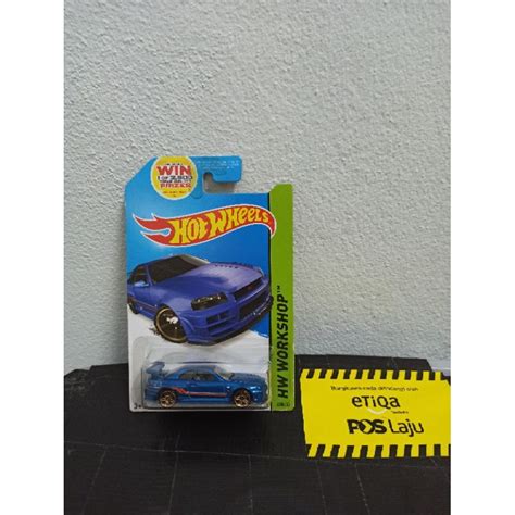 HOT WHEELS NISSAN SKYLINE GTR R BLUE Shopee Malaysia