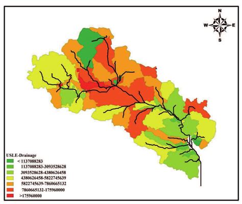 Erosion Map By Using Usle With Drainages Download Scientific Diagram