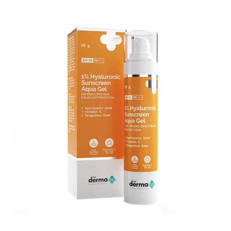 dermaco  hyaluronic sunscreen spf  aqua gel  gm