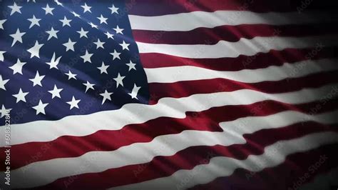 Flag of the United States of America waving 3d animation. Seamless ...