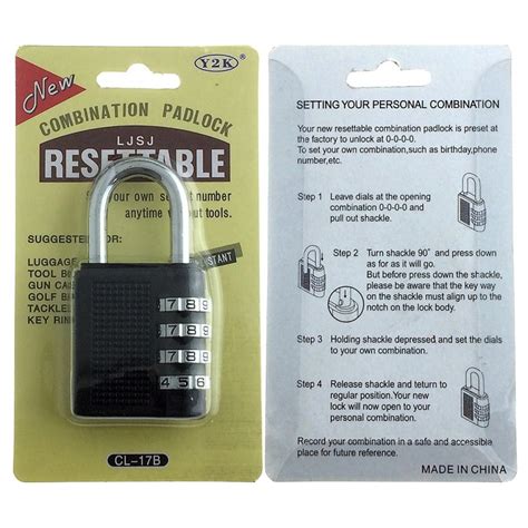 Resettable Combination Lock 20 Mm 25 Mm 30 Mm 40 Mm Singapore