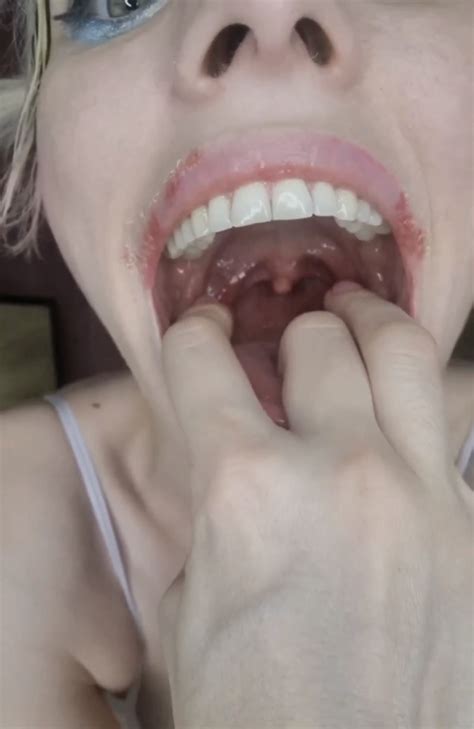 Crazy Blonde Shows You Deep Inside Her Mouth ThisVid