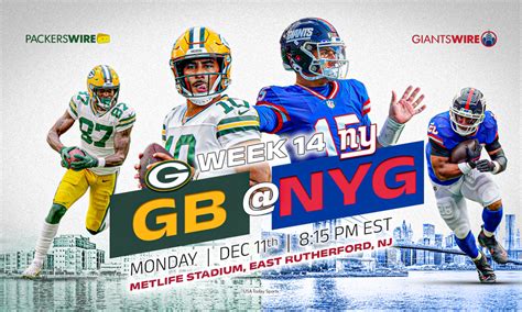 Live score updates and highlights from Packers vs. Giants on MNF in Week 14