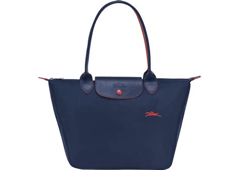 Longchamp Le Pliage Club Shoulder Bag S Navy In Leather Polyamide With