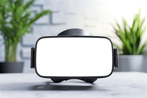 Virtual Reality Headset On Desk Premium Ai Generated Image