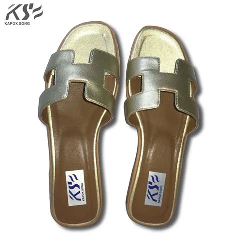 Designer Slide Sandals Women Luxury Brand Designer Slipper Genuine Cow