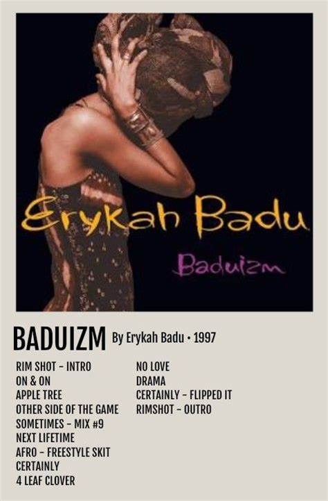 Warm Grey Background With Cover Of Erykah Badu S Album Baduizm In The