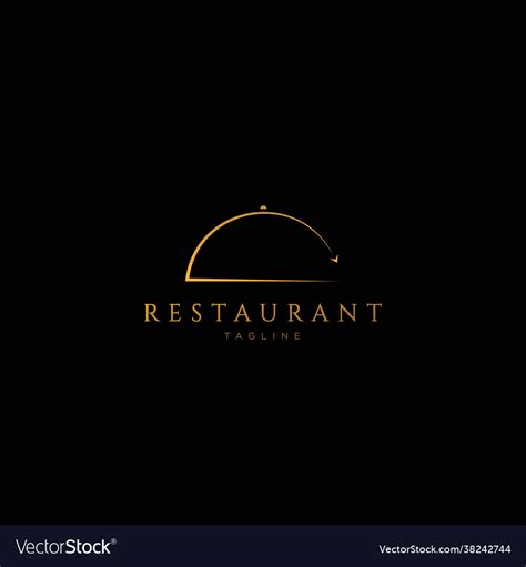 Unique and luxurious restaurant logo design Vector Image