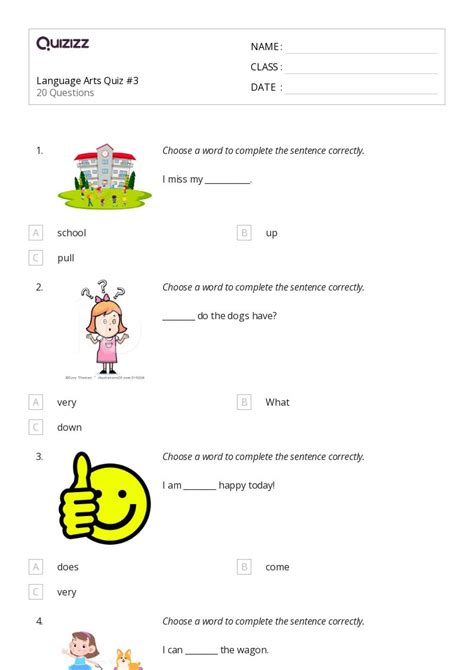 50 Language Worksheets For 1st Grade On Quizizz Free And Printable