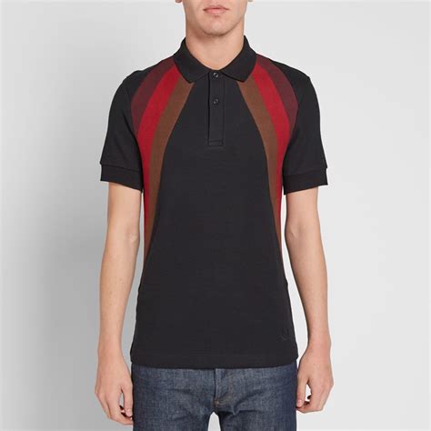 Fred Perry X Raf Simons Rib Insert Polo Black End