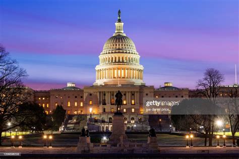 Dramatic Sunrise United States Capitol Washington Dc America High Res