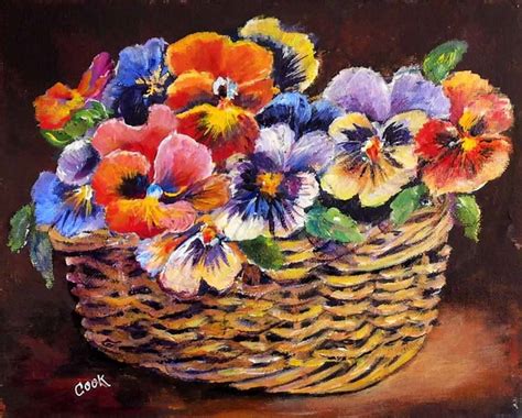 Basket Of Pansies Introduction Academy Of Fine Art And Acrylic Painting