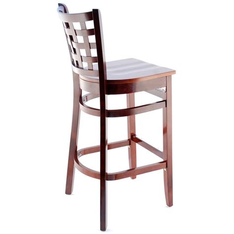 Premium US Made Lattice Back Wood Bar Stool