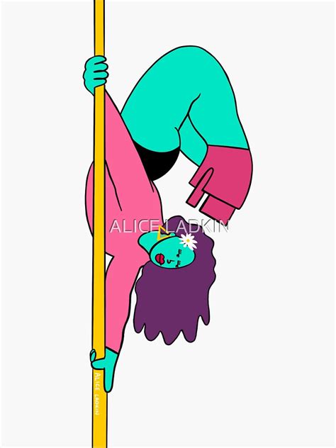 Pole Dancing Flexi Babe Sticker For Sale By Aliceladkin Redbubble