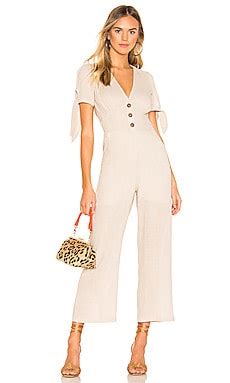 Superdown Lana Tie Jumpsuit In Nude Revolve