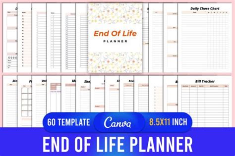 End Of Life Planner Canva Kdp Interior Graphic By Designmela01