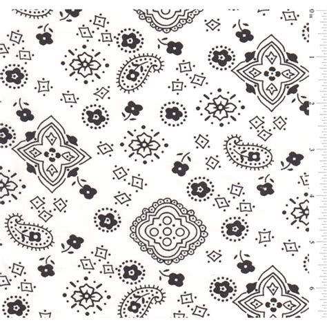 White Bandana Print Bolt - FP0601-C1 Discount Fabrics