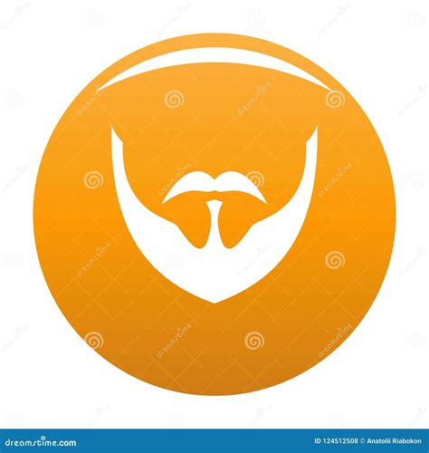 Naranja Del Icono De La Barba De La Persona Stock De Ilustraci N