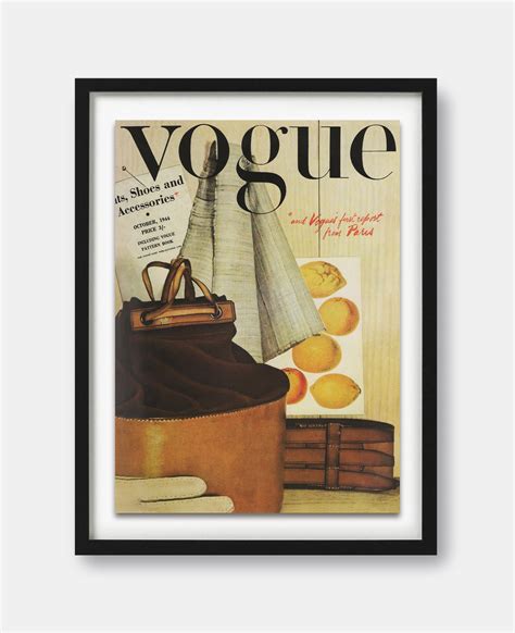 Vogue October 1944 Cover Print The Curious Desk