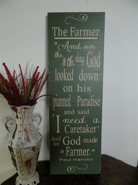 So God Made A Farmer Paul Harvey 12x36 Handmade Wood Sign Etsy