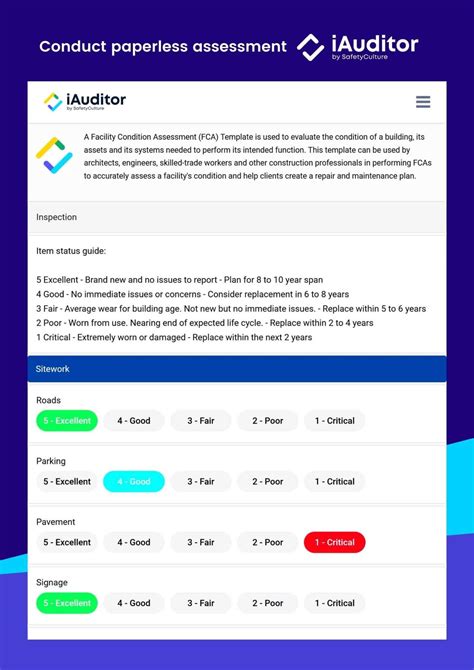 Facility Condition Assessment: Free Templates SafetyCulture With Property Condition Assessment