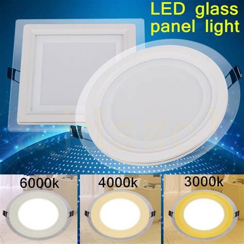 led glass frame recessed downlight led panel light roundsquare panel