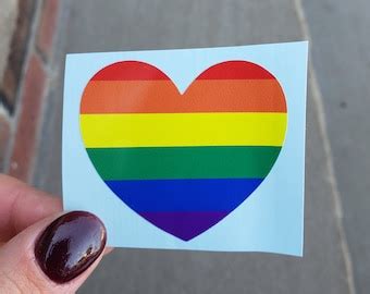 Gay Pride Rainbow Love Decal Car Laptop Sticker Etsy