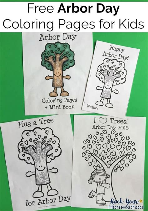 These Free Arbor Day Coloring Pages And Mini Book Printables Help You