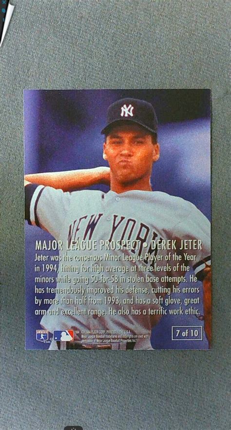 Fleer Major League Prospect Derek Jeter Yankees Ebay